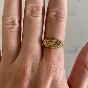 Gold Filled Pattern Band Ring